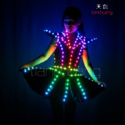 RGB led light up dance skirt