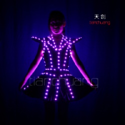 RGB led light up dance skirt