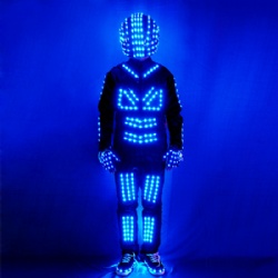 Full color led light clothing with led helmet,gloves and shoescover