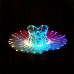 Led light up tutu dress with fiber optic