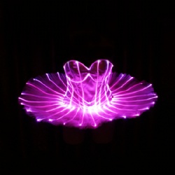 Led light up tutu dress with fiber optic