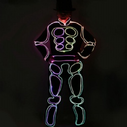 Fiber optic led light up tron costumes