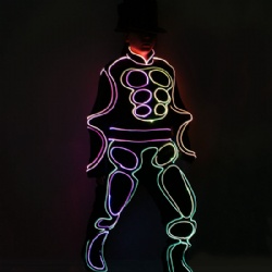 Fiber optic led light up tron costumes