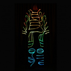 Fiber optic led light suit