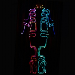 Wireless programmable led tron costume