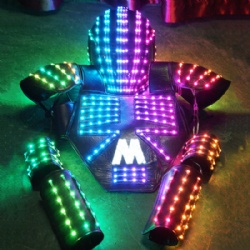 Full color led light robot costume