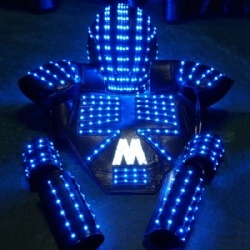 Full color led light robot costume