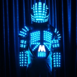 Full color led light robot costume