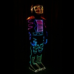 Programmable wireless led light jumpsuit