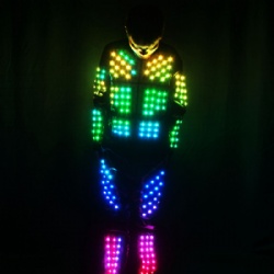 Led light clothing for performance