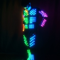 Led light clothing for performance