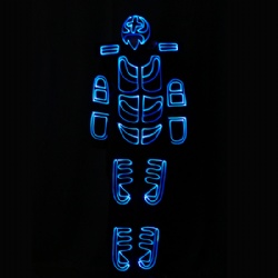 Halloween led glowing tron dance outfit