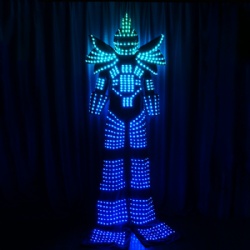 Full color led stilts walkers robot costume