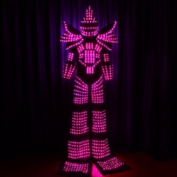 Full color led stilts walkers robot costume