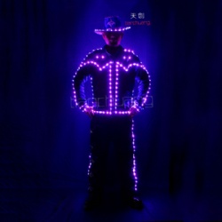 Full color led eletric horseman costume