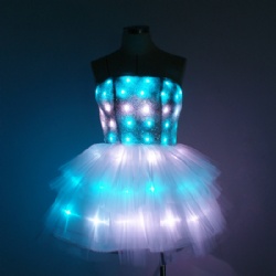 LED Light-up Flower Bra Skirt