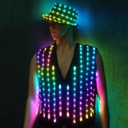 Led light performance vest hat