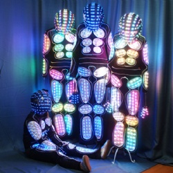 Full color light up led robot suit