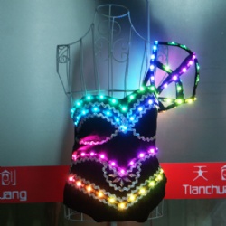 Led light color sexy costume