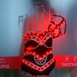 Led light color sexy costume